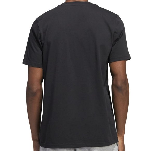 adidas Men's Sketch Logo Crewneck Black Cotton T-Shirt Small - Picture 3 of 3